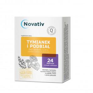Novativ Tymianek i Podbiał – suplement diety (24 pastylki) - zdjęcie produktu
