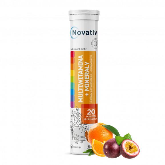 Novativ Multiwitamina + Minerały – suplement diety (20 tabletek musujących) - zdjęcie produktu