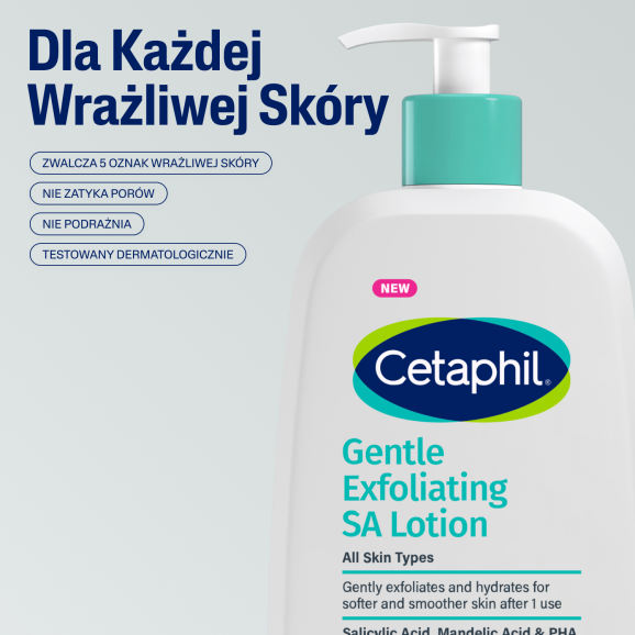 Cetaphil Łagodny złuszczający balsam z kwasem salicylowym SA – do twarzy i ciała (236 ml) - zdjęcie produktu