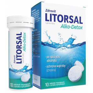 Zdrovit Litorsal Alko-Detox – suplement diety (10 tabletek musujących) - zdjęcie produktu