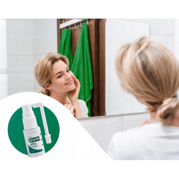 SUNSTAR GUM Afta Clear Spray do ust na afty i drobne rany (15 ml) – wyrób medyczny SUNSTAR GUM Afta Clear Spray do ust na afty i drobne rany (15 ml) – wyrób medyczny - zdjęcie produktu