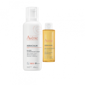 Zestaw AVENE XeraCalm A.D Balsam + olejek uzupełniający lipidy, 400ml + 100ml - zdjęcie produktu