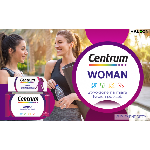 Centrum WOMAN, 90 tabletek – suplement diety Centrum WOMAN, 90 tabletek – suplement diety - zdjęcie produktu