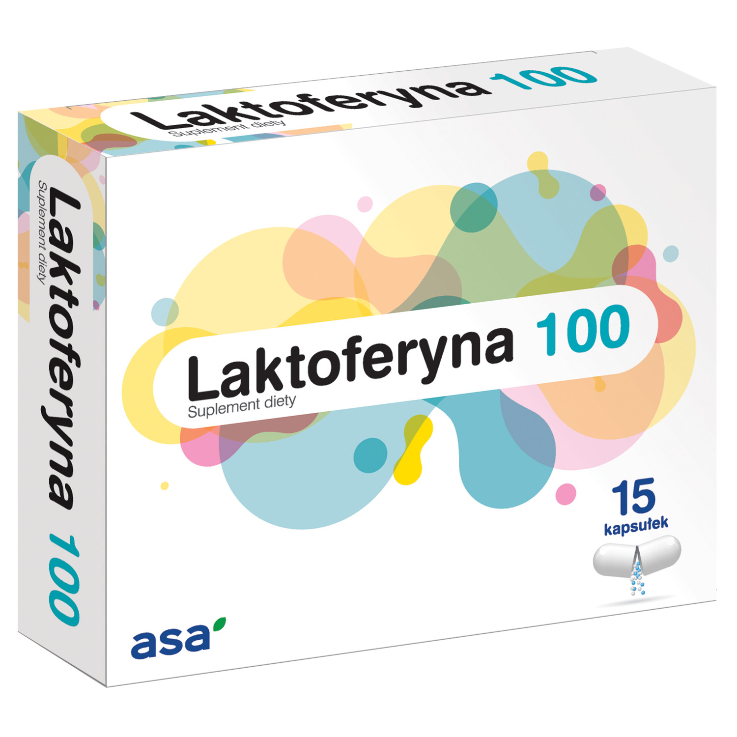 Laktoferyna ASA 100 mg – suplement diety (15 kapsułek)