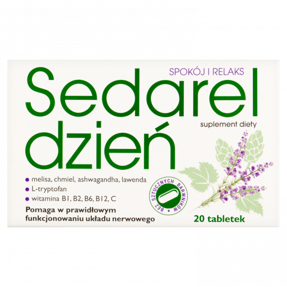Sedarel Dzień – suplement diety (20 tabletek) Sedarel Dzień – suplement diety (20 tabletek) - zdjęcie produktu