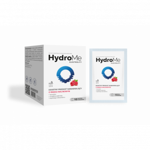 HydroMe Elektrolity Produkt doustny nawadniający o smaku malinowym (10 saszetek) - zdjęcie produktu