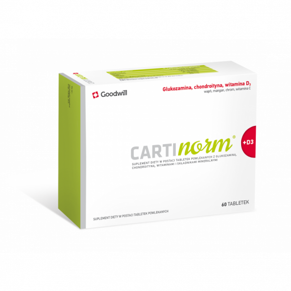 Cartinorm + D3, 60 tabletek – suplement diety Cartinorm + D3, 60 tabletek – suplement diety - zdjęcie produktu