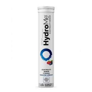 HydroMe Elektrolity Senior. 24 tabletki musujące o smaku owoców leśnych – suplement diety - zdjęcie produktu