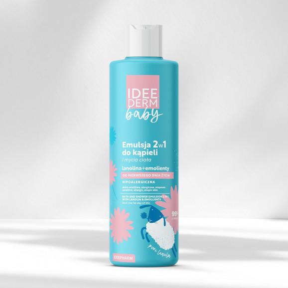 Idee Derm Baby Emulsja 2w1 do kąpieli i mycia ciała (400 ml) Idee Derm Baby Emulsja 2w1 do kąpieli i mycia ciała (400 ml) - zdjęcie produktu
