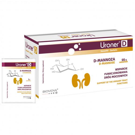 Uroner D – suplement diety (16 saszetek) Uroner D – suplement diety (16 saszetek) - zdjęcie produktu