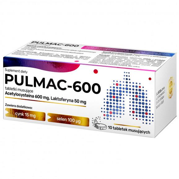 Pulmac-600 – suplement diety, tabletki musujące o smaku owoców leśnych (10 sztuk) Pulmac-600 – suplement diety, tabletki musujące o smaku owoców leśnych (10 sztuk) - zdjęcie produktu