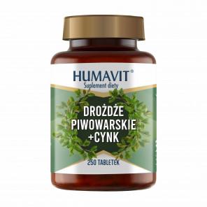 Humavit Suplement diety drożdże piwowarskie + cynk, 250 kapsułek - zdjęcie produktu