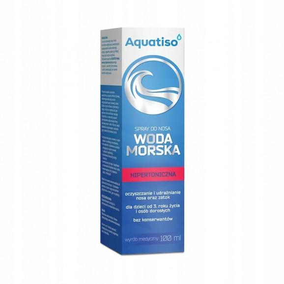 Aquatiso Woda Morska Hipertoniczna – wyrób medyczny (100 ml) Aquatiso Woda Morska Hipertoniczna – wyrób medyczny (100 ml) - zdjęcie produktu