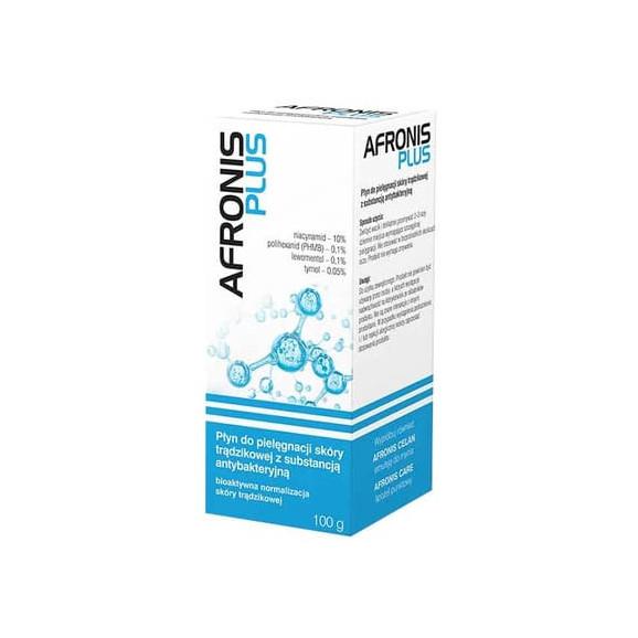 Afronis Plus – płyn do pielęgnacji skóry trądzikowej z substancją antybakteryjną (100 g) Afronis Plus – płyn do pielęgnacji skóry trądzikowej z substancją antybakteryjną (100 g) - zdjęcie produktu