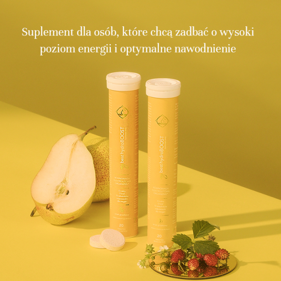 MyBest HydroBoost Równowaga Elektrolitowa Organizmu, smak poziomowy, tabletki musujące, 20 szt. MyBest HydroBoost Równowaga Elektrolitowa Organizmu, smak poziomowy, tabletki musujące, 20 szt. - zdjęcie produktu