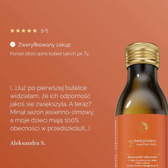 MyBest Protect, olej, smak ziołowo-pomarańczowy, 250 ml MyBest Protect, olej, smak ziołowo-pomarańczowy, 250 ml - zdjęcie produktu