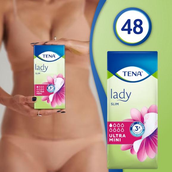 Tena Lady Slim Ultra Mini, wkładki higieniczne, 48 szt. - zdjęcie produktu