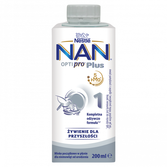 Nestle NAN Optipro Plus 1 HMO mleko początkowe dla niemowląt od urodzenia 200ml + butelka 130ml GRATIS Nestle NAN Optipro Plus 1 HMO mleko początkowe dla niemowląt od urodzenia 200ml + butelka 130ml GRATIS - zdjęcie produktu