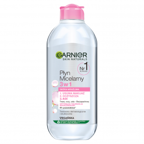 Garnier Skin Naturals Delikatny Płyn Micelarny 3w1 do skóry wrażliwej – kosmetyk (400 ml) - zdjęcie produktu