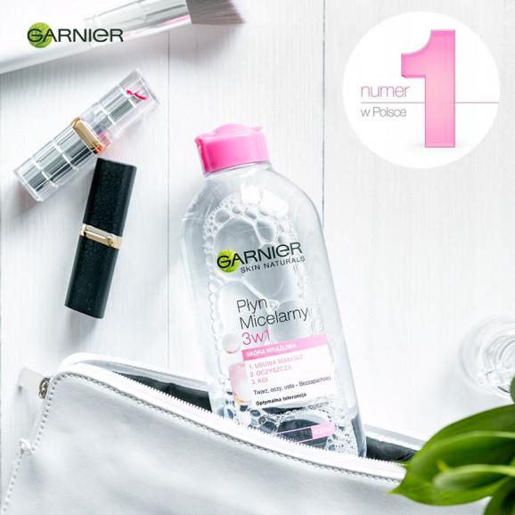 Garnier Skin Naturals Delikatny Płyn Micelarny 3w1 do skóry wrażliwej – kosmetyk (400 ml) - zdjęcie produktu