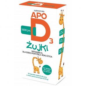 ApoD3 1000 j.m. Żujki – suplement diety (30 kapsułek do żucia, smak pomarańczowy) - zdjęcie produktu