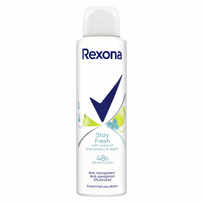 Rexona Stay Fresh Blue Poppy & Apple 48H antyperspirant w sprayu dla kobiet (150 ml) - zdjęcie produktu