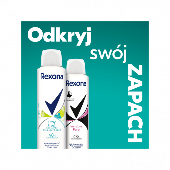Rexona Stay Fresh Blue Poppy & Apple 48H antyperspirant w sprayu dla kobiet (150 ml) Rexona Stay Fresh Blue Poppy & Apple 48H antyperspirant w sprayu dla kobiet (150 ml) - zdjęcie produktu