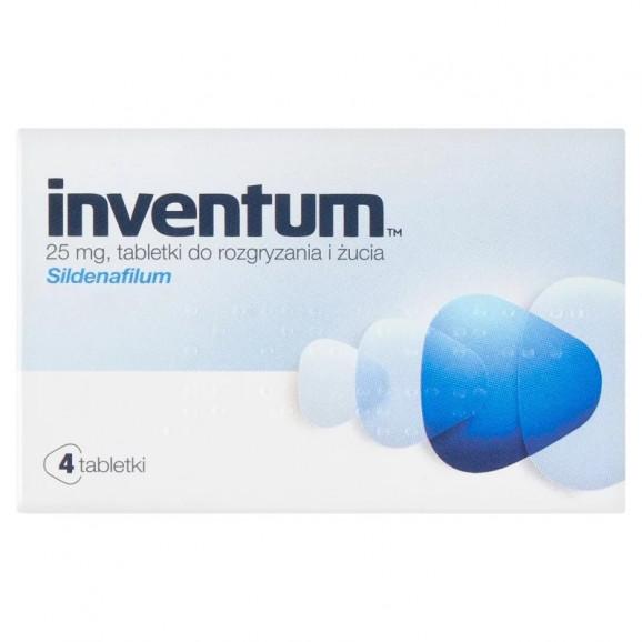Inventum, 25 mg, tabletki do rozgryzania, żucia, 4 szt. - zdjęcie produktu