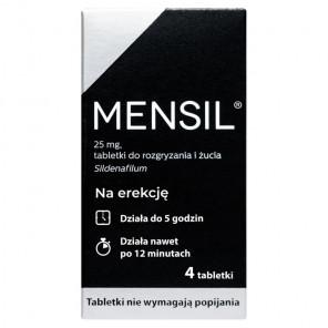 Mensil, 25 mg, tabletki do rozgryzania, żucia, 4 szt. - zdjęcie produktu