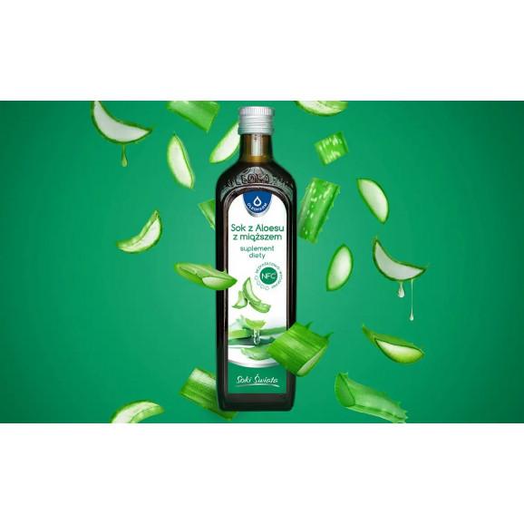 Aloevital (Oleofarm) sok z aloesu z miąższem – suplement diety (1000 ml) - zdjęcie produktu