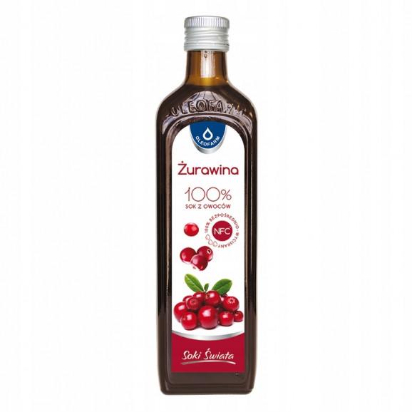 Oleofarm ŻuraVital Żurawina 100% – sok NFC z żurawiny wielkoowocowej (490 ml) Oleofarm ŻuraVital Żurawina 100% – sok NFC z żurawiny wielkoowocowej (490 ml) - zdjęcie produktu