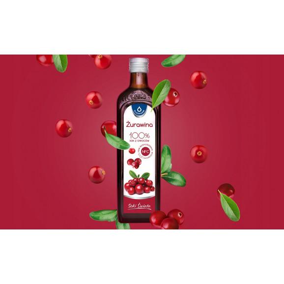 Oleofarm ŻuraVital Żurawina 100% – sok NFC z żurawiny wielkoowocowej (490 ml) Oleofarm ŻuraVital Żurawina 100% – sok NFC z żurawiny wielkoowocowej (490 ml) - zdjęcie produktu