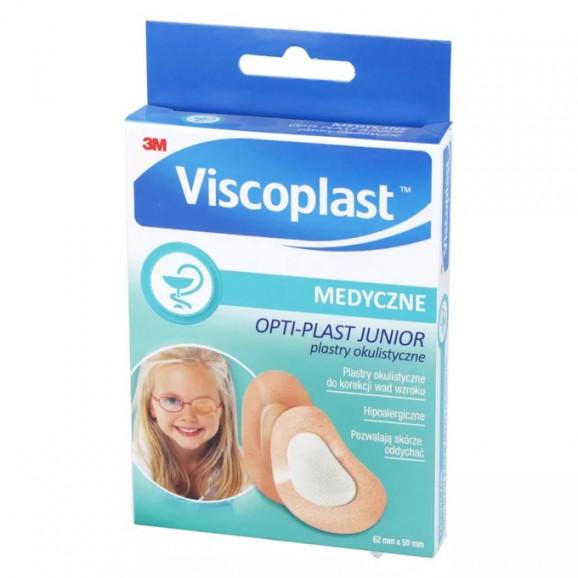 Viscoplast Opti-Plast Junior, plastry okulistyczne (62 mm x 50 mm) - 10 sztuk Viscoplast Opti-Plast Junior, plastry okulistyczne (62 mm x 50 mm) - 10 sztuk - zdjęcie produktu