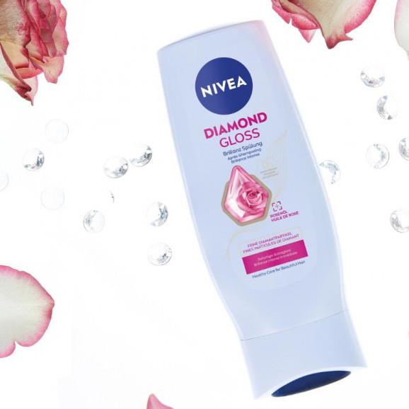 NIVEA Diamond Gloss Łagodna Odżywka do Włosów diamentowy blask 200 ml NIVEA Diamond Gloss Łagodna Odżywka do Włosów diamentowy blask 200 ml - zdjęcie produktu