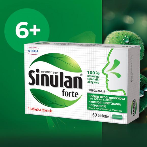 Sinulan Forte Tabletki powlekane - komfort oddychania i odporność 60 szt - zdjęcie produktu
