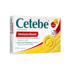CETEBE IMMUNO BOOST Witamina C, D3 2000, Cynk na odporność 30 kapsułek - zdjęcie produktu