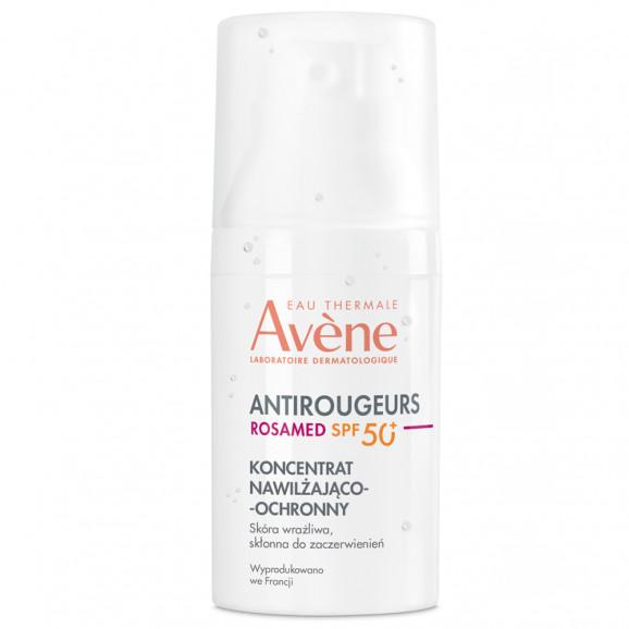 Avene Eau Thermale Antirougeurs Rosamed, koncentrat nawilżająco-ochronny, SPF 50+, 30 ml Avene Eau Thermale Antirougeurs Rosamed, koncentrat nawilżająco-ochronny, SPF 50+, 30 ml - zdjęcie produktu