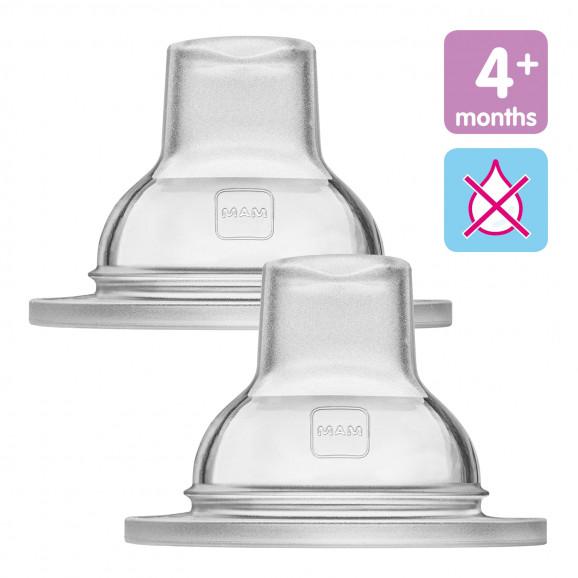MAM Ustnik niekapek silikonowy do butelki 4m+ 2 sztuki - zdjęcie produktu