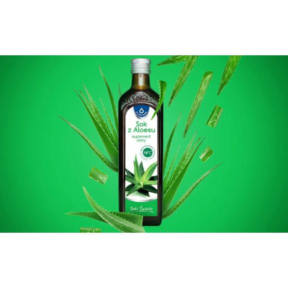 Oleofarm AloeVital Sok z aloesu NFC, z miąższem 500 ml Oleofarm AloeVital Sok z aloesu NFC, z miąższem 500 ml - zdjęcie produktu