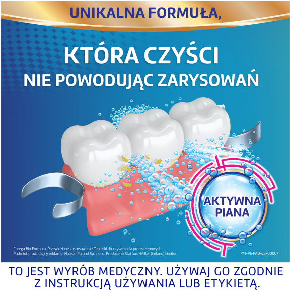 Corega Bio Formula, tabletki do czyszczenia protez zębowych, smak miętowy, 136 szt - zdjęcie produktu