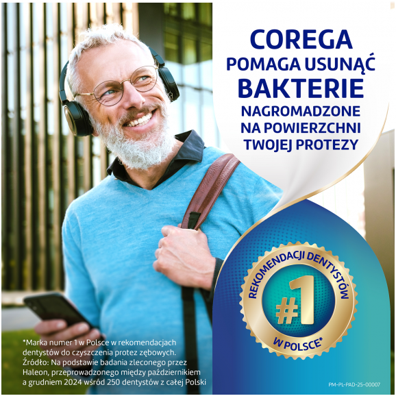 Corega Bio Formula, tabletki do czyszczenia protez zębowych, smak miętowy, 136 szt - zdjęcie produktu