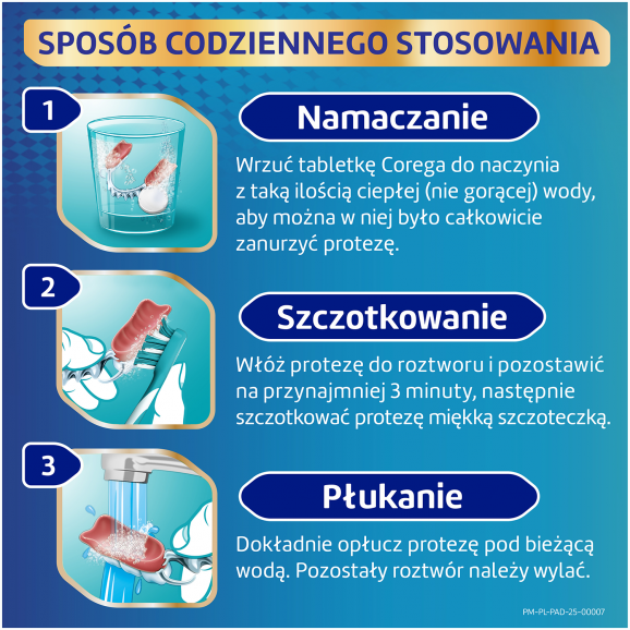 Corega Bio Formula, tabletki do czyszczenia protez zębowych, smak miętowy, 136 szt - zdjęcie produktu