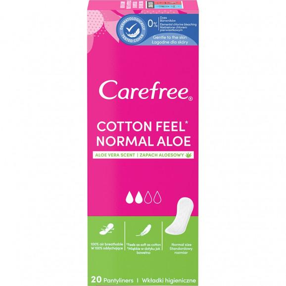 Carefree Cotton Aloe – wkładki higieniczne zapachowe (20 szt.) Carefree Cotton Aloe – wkładki higieniczne zapachowe (20 szt.) - zdjęcie produktu