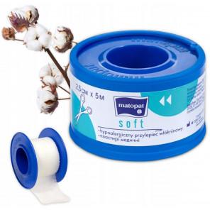 Matopat Soft delikatny przylepiec włókninowy 2,5 cm x 5 m (1 rolka) - zdjęcie produktu