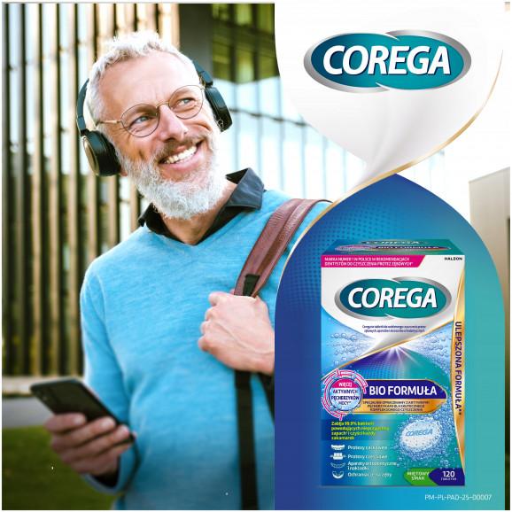 Corega Tabs Bio Formuła – tabletki do czyszczenia protez zębowych (120 tabletek) – wyrób medyczny - zdjęcie produktu