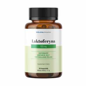 Solida Pharm Laktoferyna 100 mg – suplement diety (30 kapsułek) - zdjęcie produktu