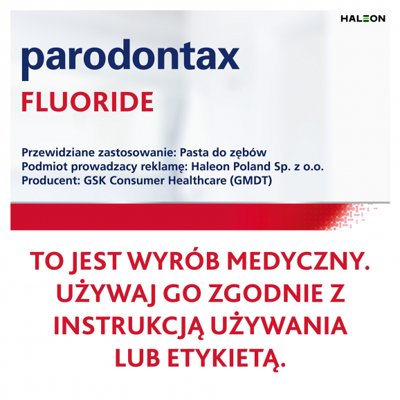 Parodontax Fluoride – pasta do zębów z fluorkiem (75 ml) Parodontax Fluoride – pasta do zębów z fluorkiem (75 ml) - zdjęcie produktu