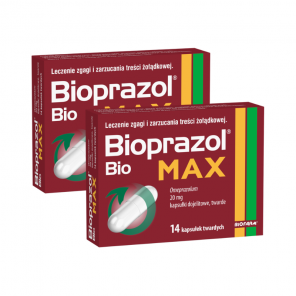 Bioprazol Bio Max 20 mg lek bez recepty kapsułki dojelitowe twarde (2x14 kapsułek) - zdjęcie produktu