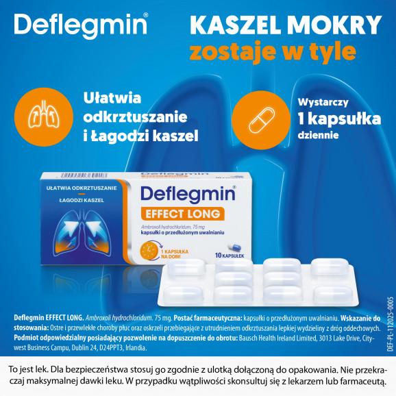 [30.06.2026] Deflegmin Effect Long 75 mg kapsułki o przedłużonym uwalnianiu (10 kapsułek) - zdjęcie produktu