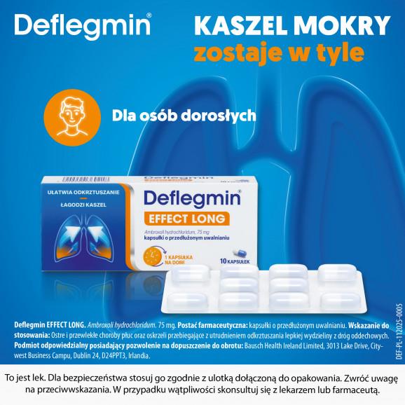 [30.06.2026] Deflegmin Effect Long 75 mg kapsułki o przedłużonym uwalnianiu (10 kapsułek) - zdjęcie produktu